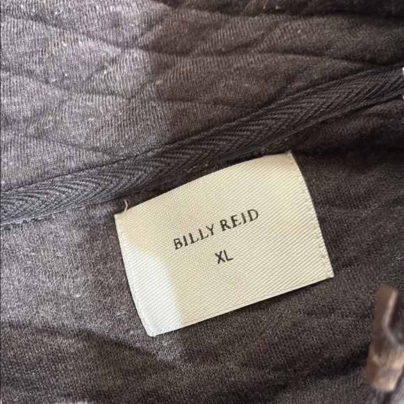 Billy Reid Men's Diamond Quilted Shawl Pullover with Suede Elbow Patches - Picture 3 of 9